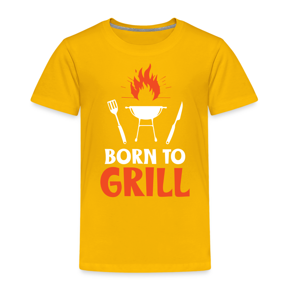 Born To Grill Toddler T-Shirt - sun yellow