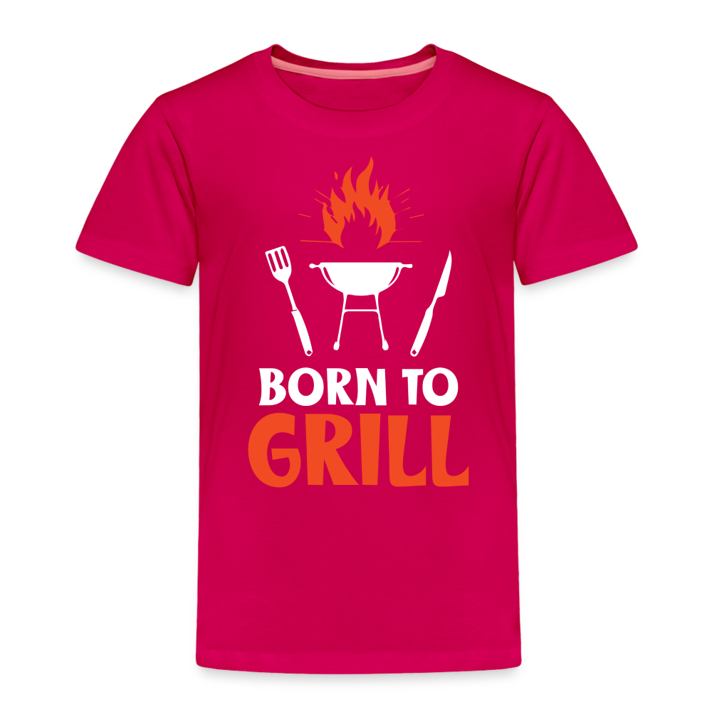 Born To Grill Toddler T-Shirt - dark pink