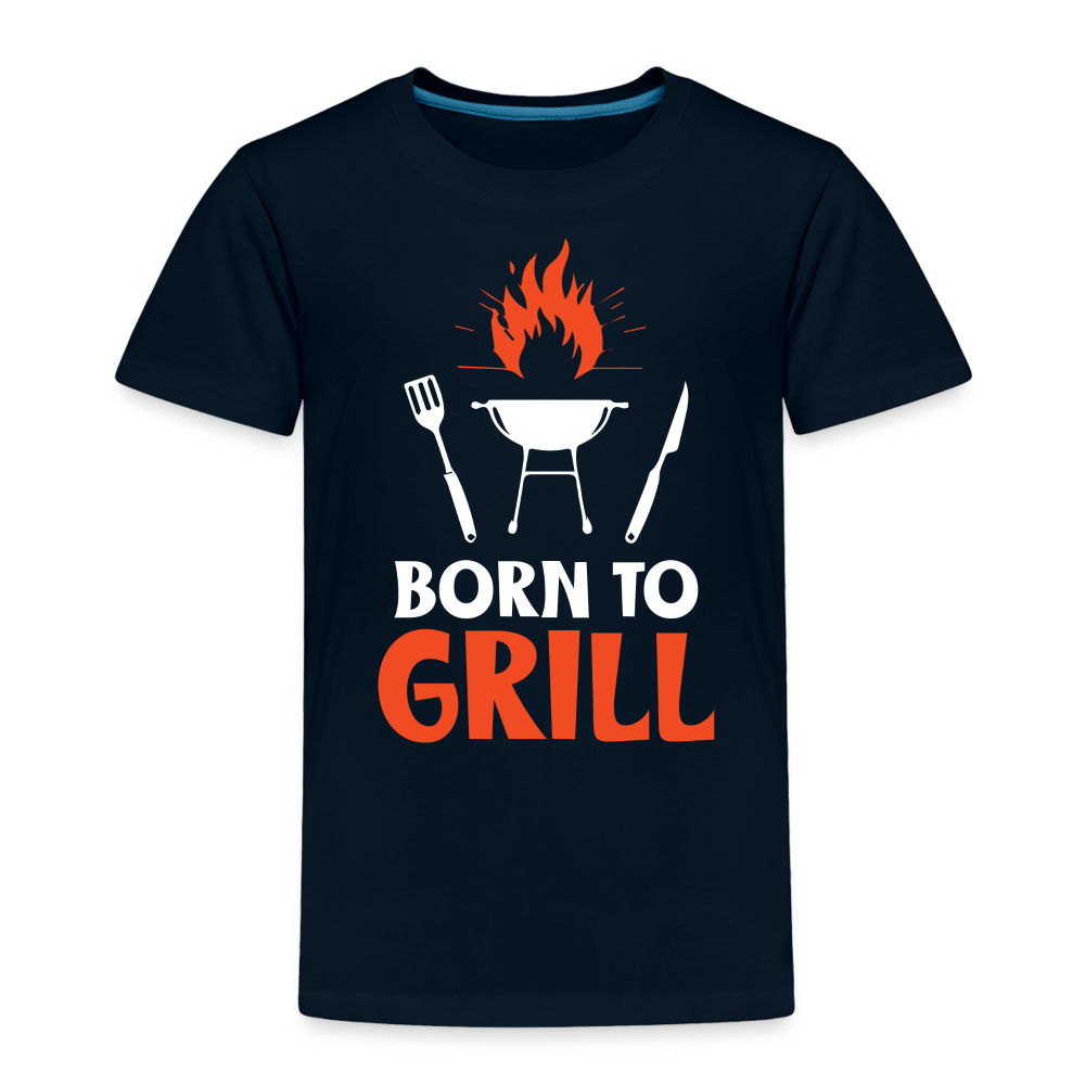 Born To Grill Toddler T-Shirt - deep navy