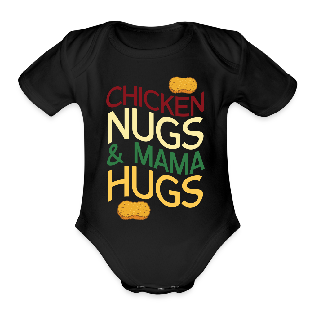 Nugs And Hugs Short Sleeve Baby Bodysuit - black