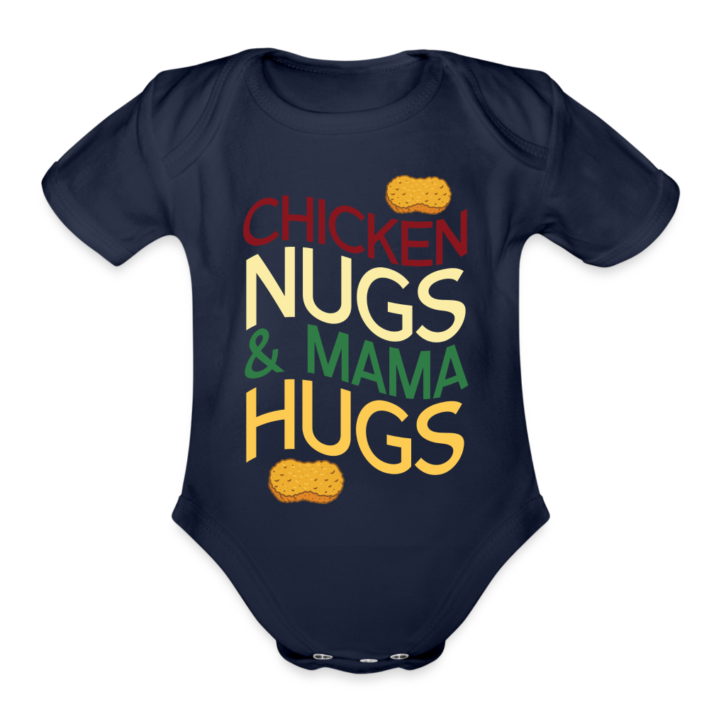 Nugs And Hugs Short Sleeve Baby Bodysuit - dark navy