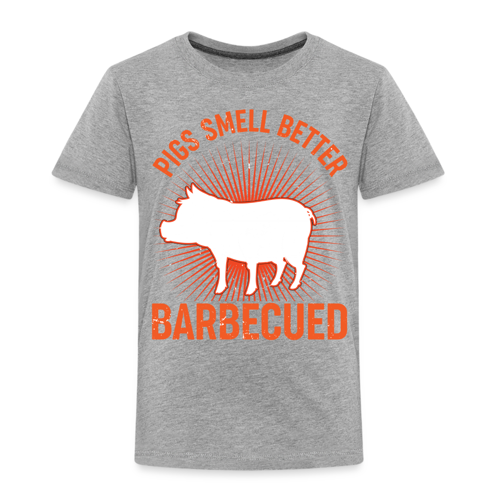 Pigs Smell Better Toddler T-Shirt - heather gray