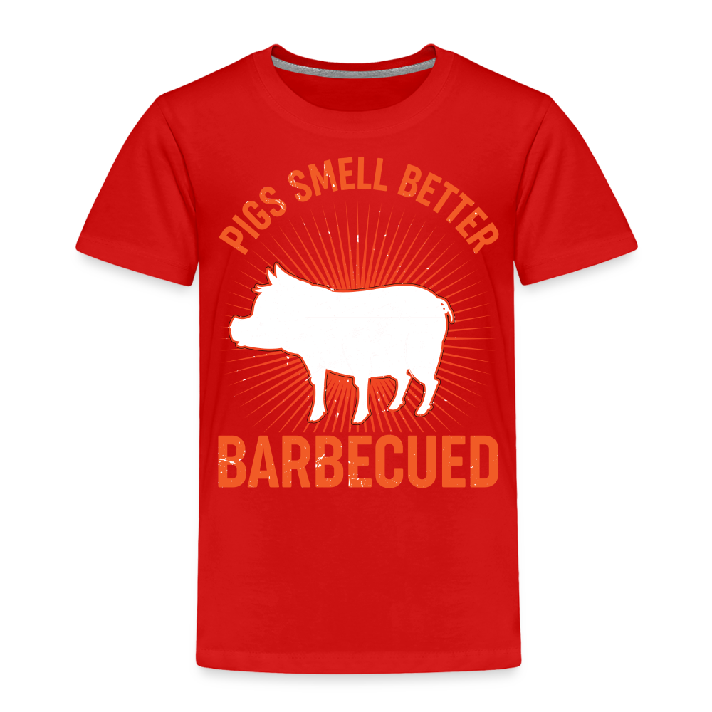 Pigs Smell Better Toddler T-Shirt - red