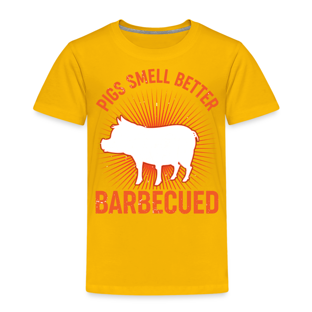 Pigs Smell Better Toddler T-Shirt - sun yellow