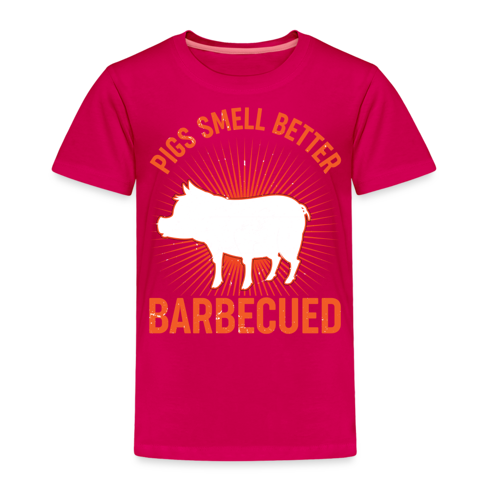 Pigs Smell Better Toddler T-Shirt - dark pink