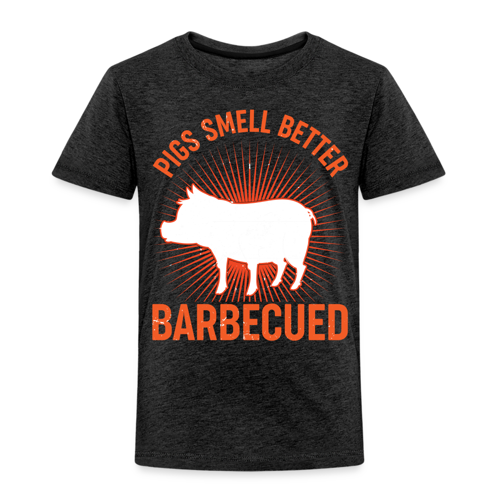 Pigs Smell Better Toddler T-Shirt - charcoal grey