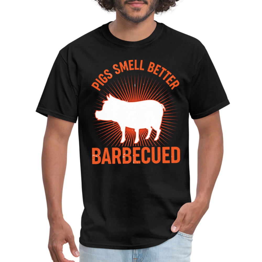 Pigs Smell Better BBQ'd T-Shirt - black