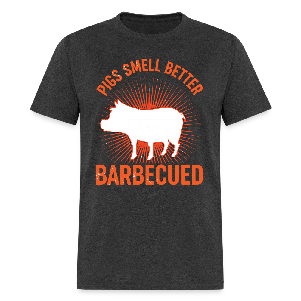 Pigs Smell Better BBQ'd T-Shirt - heather black