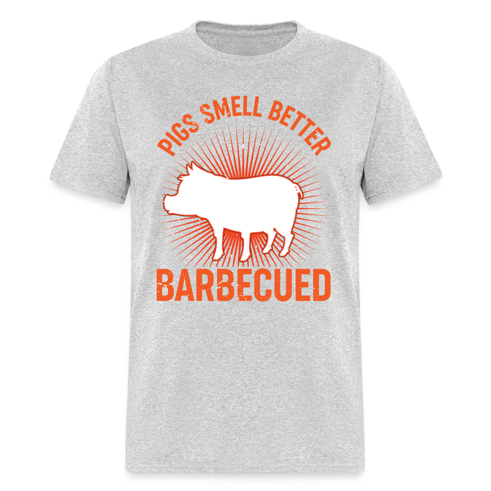 Pigs Smell Better BBQ'd T-Shirt - heather gray