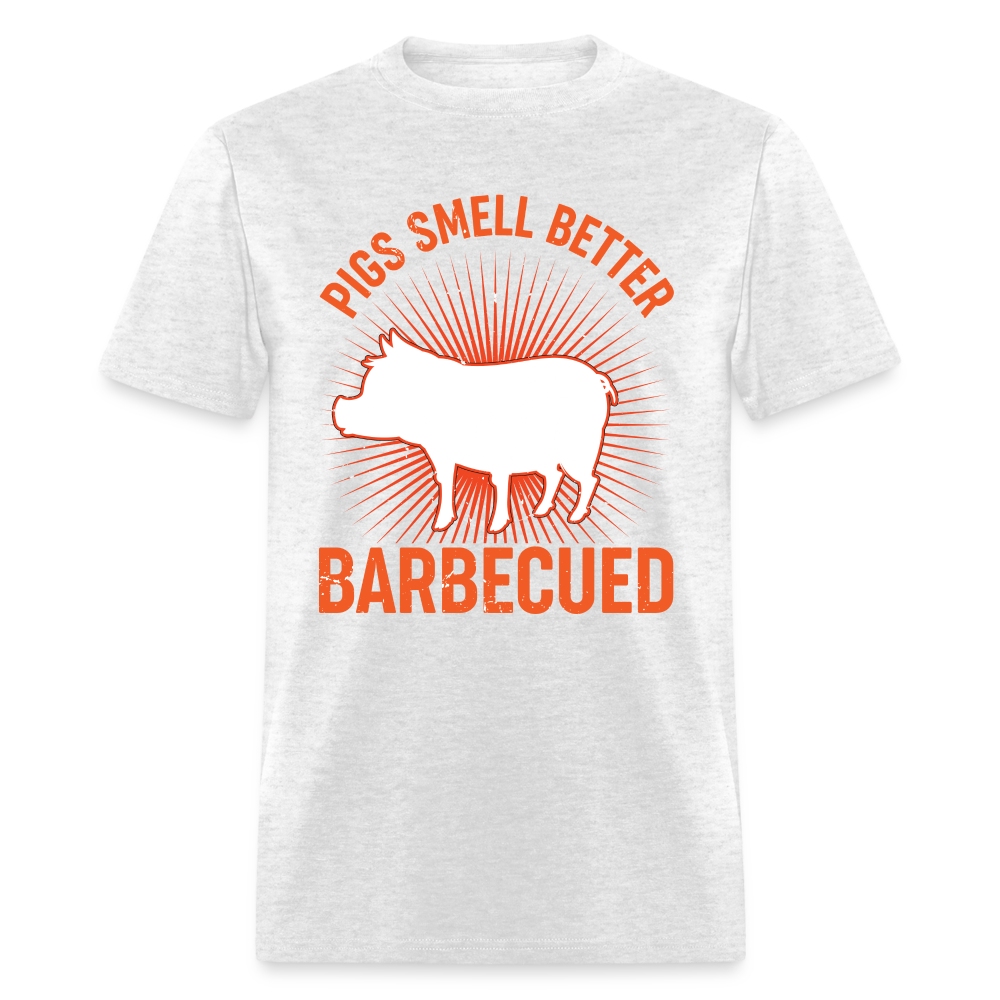 Pigs Smell Better BBQ'd T-Shirt - light heather gray