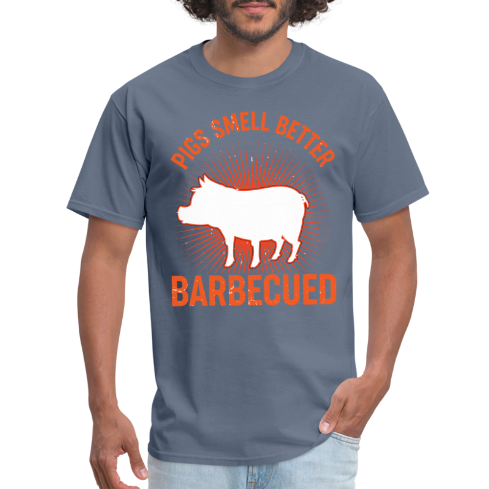Pigs Smell Better BBQ'd T-Shirt - denim