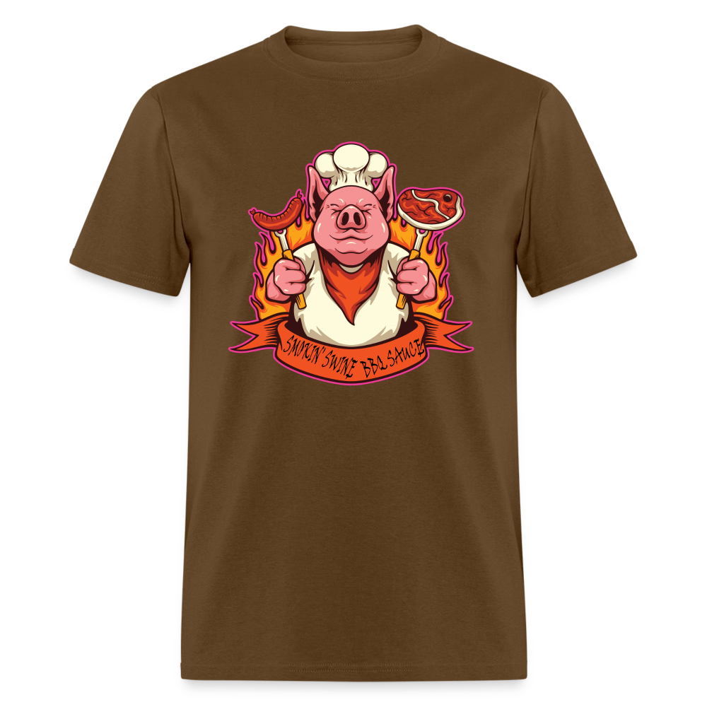 Smokin' Swine Pig Unisex Classic T-Shirt - brown