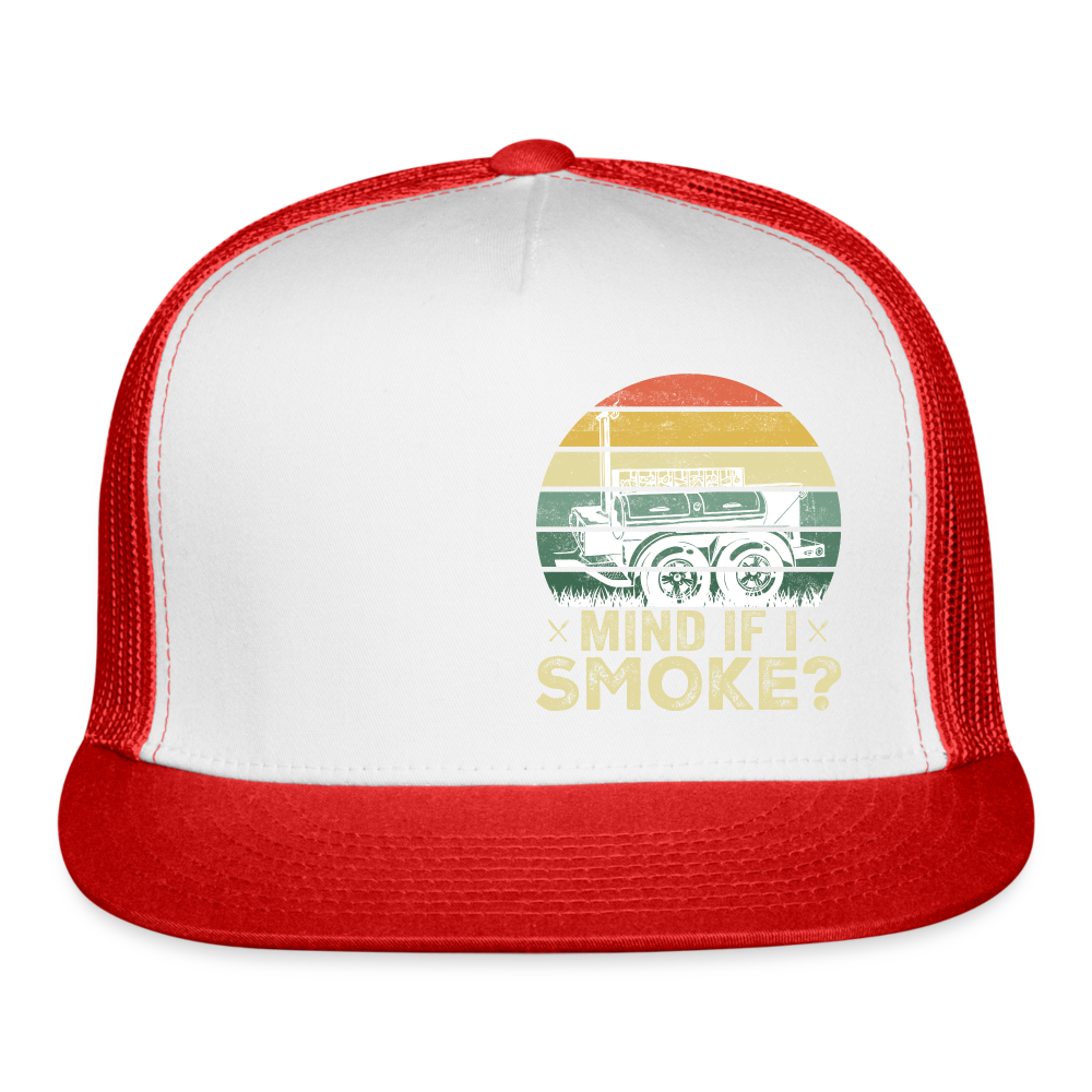 Mind If I Smoke Hat - white/red